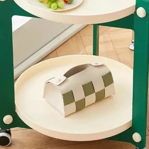 Side Table ABS Movable Rack Mid-Century Nordic Retro Contemporary End Table Living Room Bedroom Office Home Furniture Gift