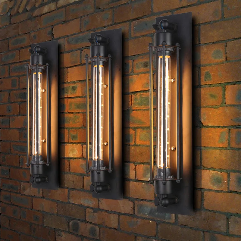 Wall Lamp Lantern Retro Industrial Vintage Fixture Light Bedroom Living Room Office Hallway Entryway Home Decor Gift Housewarming