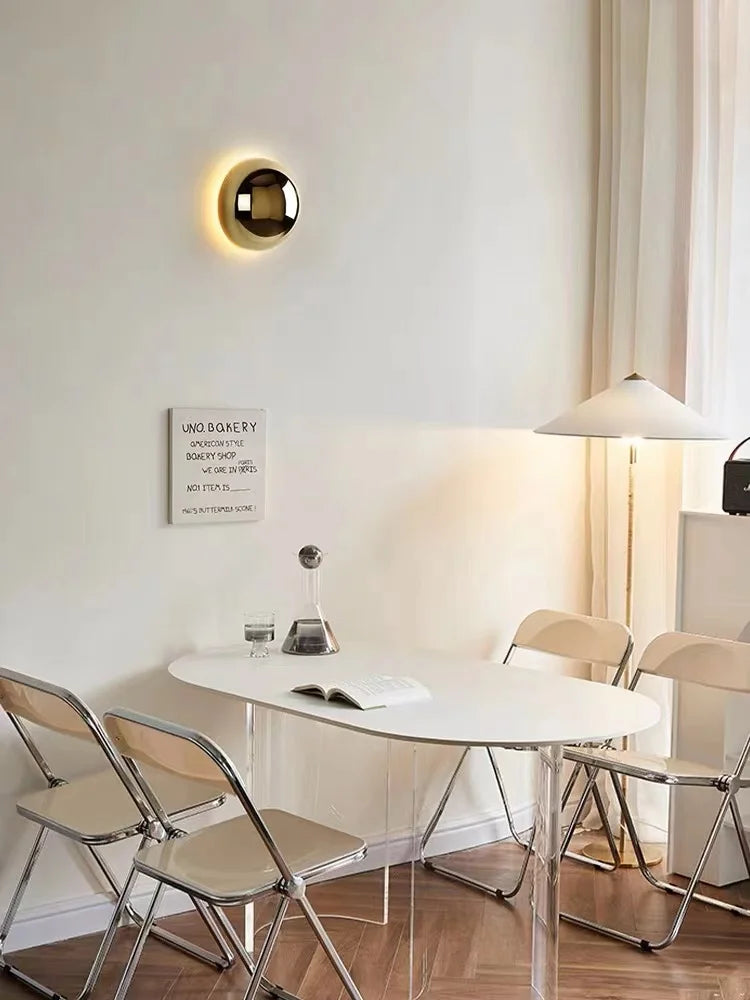 Wall Lamp Metal Dome Minimalist Contemporary Hotel Nordic Bedroom Living Room Office Bathroom Home Decor Housewarming Gift