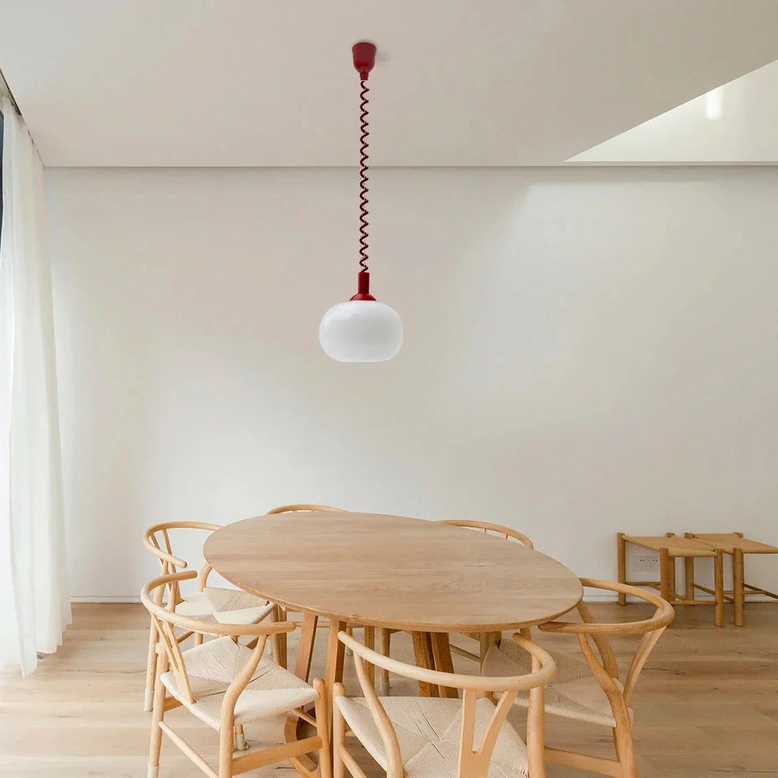 Pendant Ceiling Light Coil-Line Retro Contemporary Nordic Colorful Hanging Lamp Living Room Bedroom Dining Kitchen Gift Dining