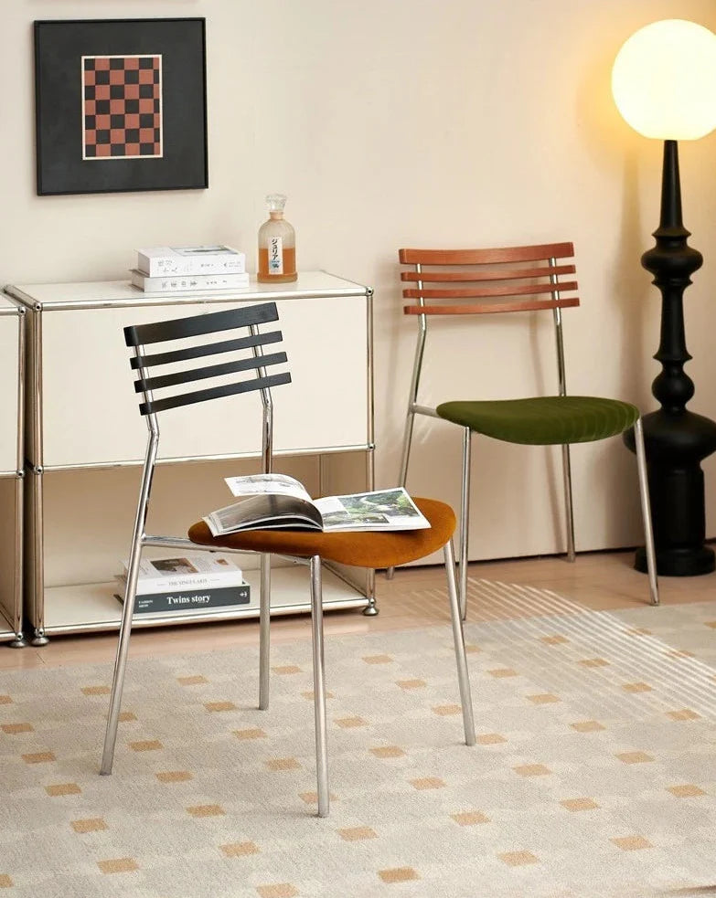 Dining Chair Wood Backrest MCM Mid-Century Nordic Contemporary Kitchen Office Living Room Home Furniture Housewarming Gift