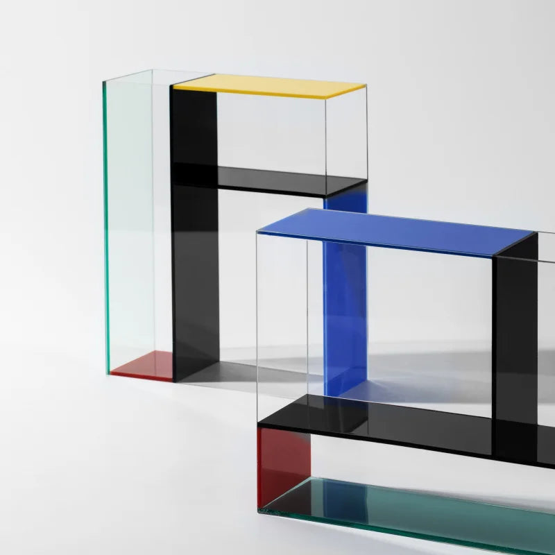 Vase Acrylic Color Block Contemporary Retro Organizer Shelf Desk Living Room Bedroom Office Kitchen Home Decor Gift Housewarming Unique