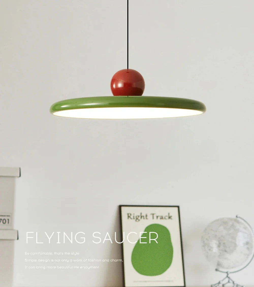 Pendant Ceiling Light Ball Saucer Nordic Mid-Century Retro Colorful Hanging Lamp Living Room Bedroom Dining Kitchen Gift