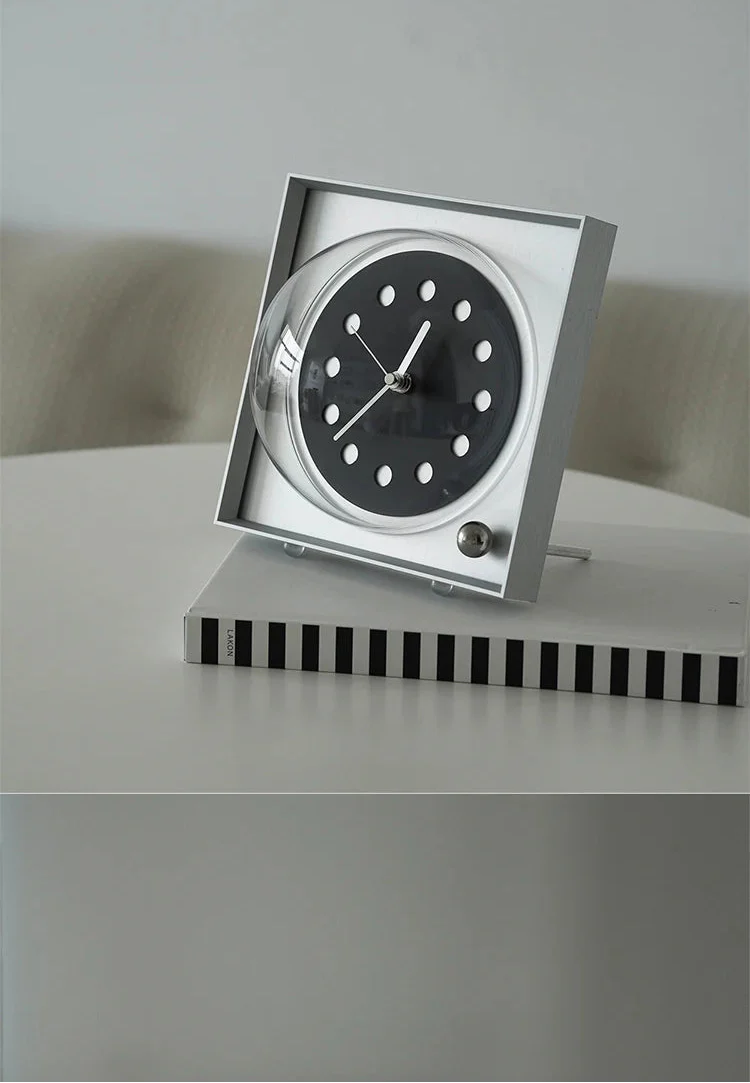 Wall Clock Desk Clock Square Bauhaus Industrial Mid-Century Nordic Retro Contemporary Living Room Office Bedroom Home Gift