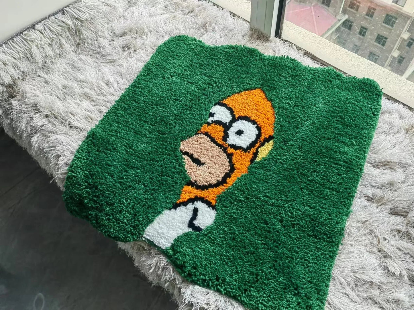 Rug Bath Mat Plush Humor Green Retro Funny Bedroom Living Room Game Room Office Kitchen Home Decor Housewarming Gift Unique