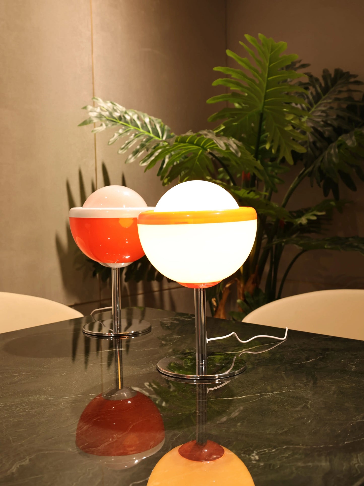 Table Lamp Wine Glass Shape ABS Retro Mid-Century Colorful Bedroom Living Room Office Shelf Desk Home Decor Gift Housewarming Unique