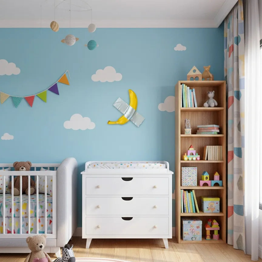 Wall Decor Banana Duck Tape Artistic Humor Contemporary Kid's Room Living Room Bedroom Office Home Decor Novelty Unique Gift