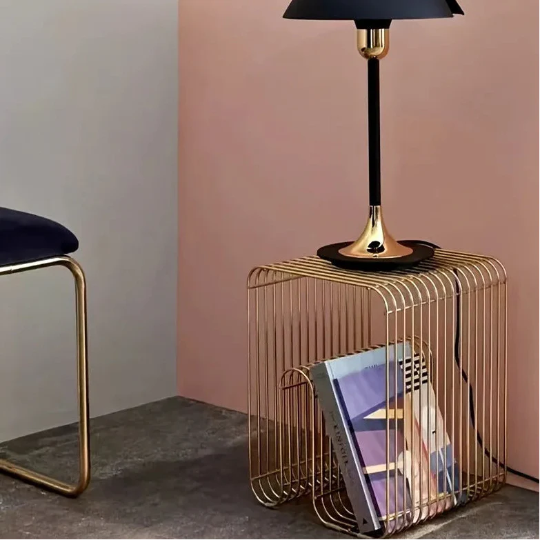 Magazine Rack Book Holder Geometric Patterned Metal Bookshelf Contemporary Nordic Minimalist Living Room Office Home Decor Gift