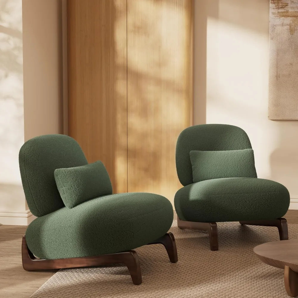 Lounge Chair Accent Chair Boucle Tilt Back Cloud Contemporary Mid-Century Couch Furniture Living Room Bedroom Reading Gift