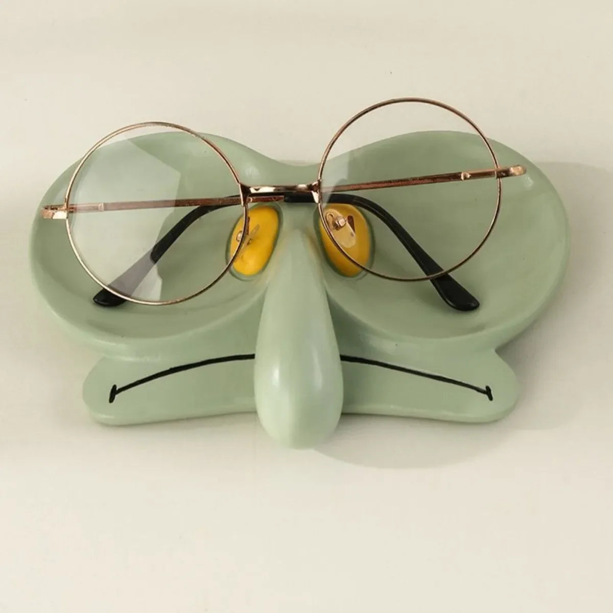 Glasses Holder Eyeglass Stand Squid Character Humor Novelty Funny Desk Office Shelf Living Room Home Decor Unique Gift Desk