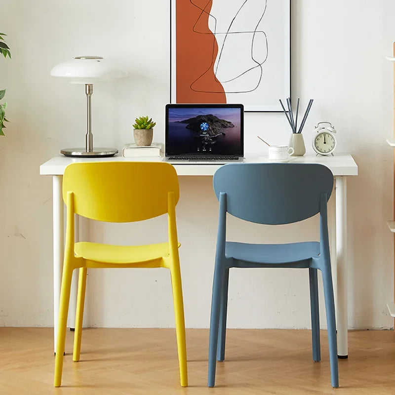 Dining Chair ABS Plastic Nordic Colorful Minimalist Kitchen Island Counter Office Living Room Home Furniture Gift Housewarming