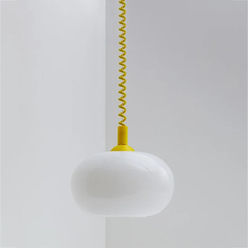 Pendant Ceiling Light Coil-Line Retro Contemporary Nordic Colorful Hanging Lamp Living Room Bedroom Dining Kitchen Gift Dining