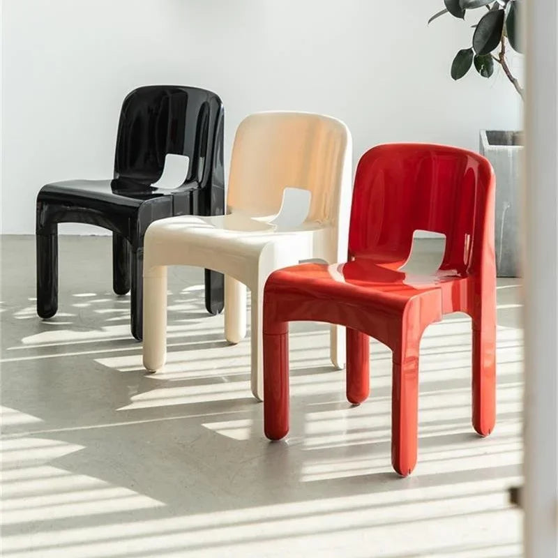 Dining Chair ABS Modular Colorful Contemporary Nordic Retro Kitchen Office Living Room Home Furniture Housewarming Gift Dining