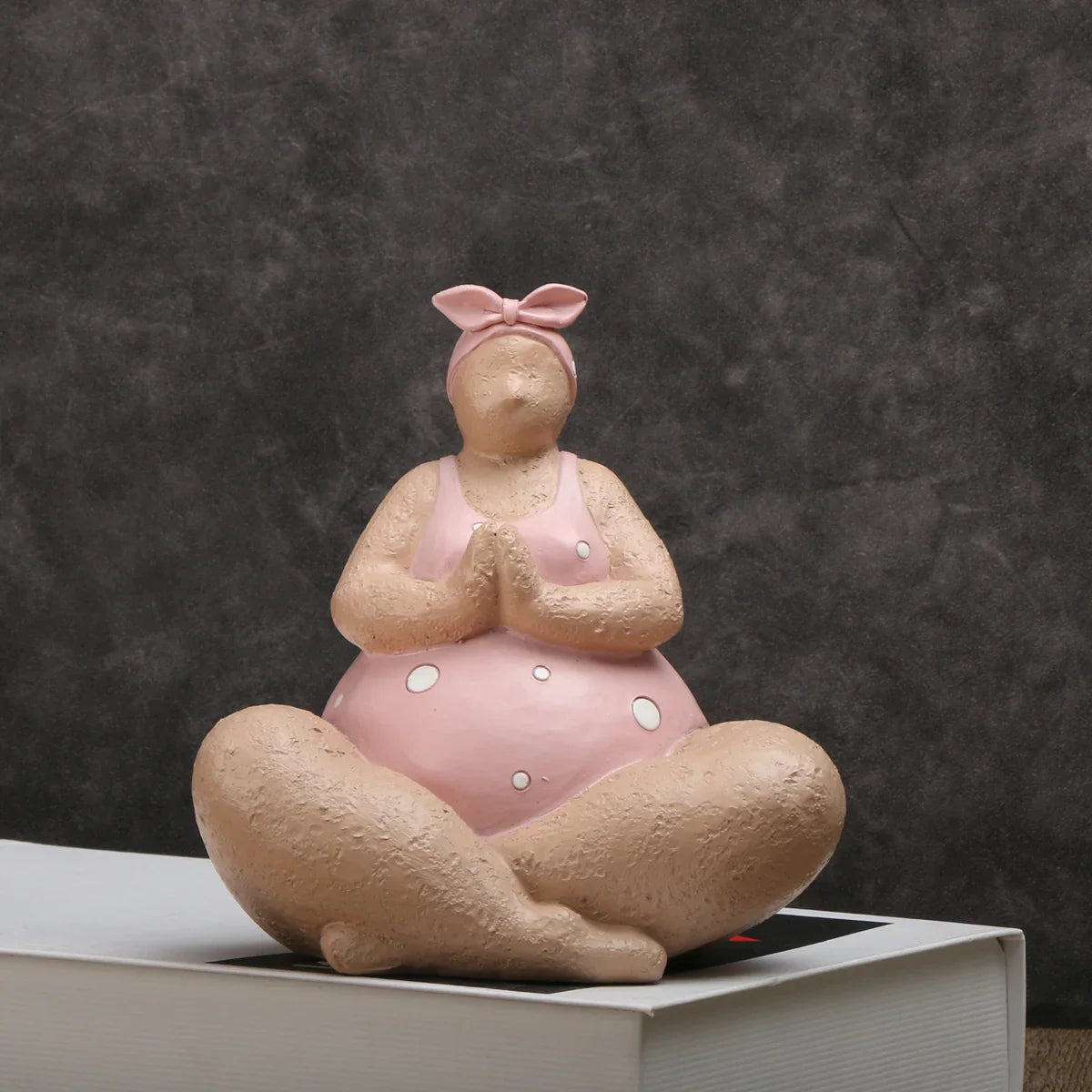 Sculpture Ornament Yoga Fat Lady Ceramic Humor Novelty Funny Shelf Desk Office Living Room Home Decor Unique Gift Housewarming