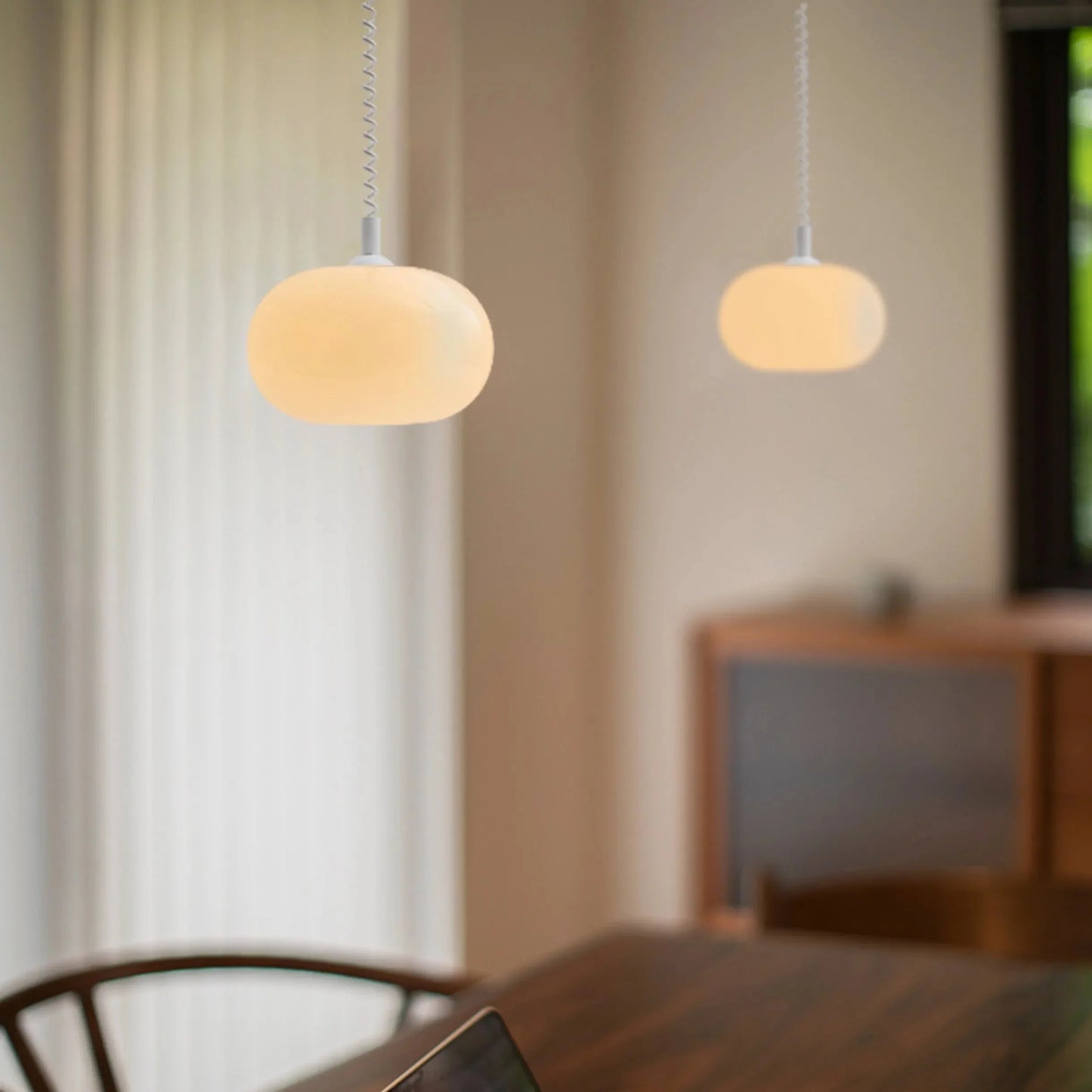 Pendant Ceiling Light Coil-Line Retro Contemporary Nordic Colorful Hanging Lamp Living Room Bedroom Dining Kitchen Gift Dining