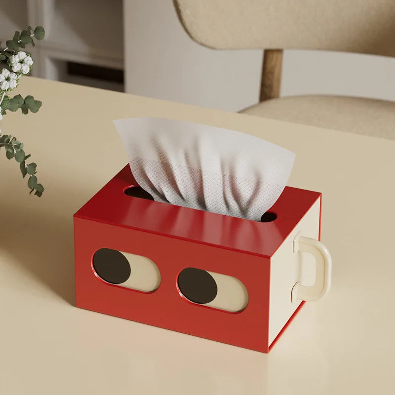 Tissue Holder Face Humor Retro Novelty Funny Game Room Desk Office Shelf Home Contemporary Unique Housewarming Decor Gift