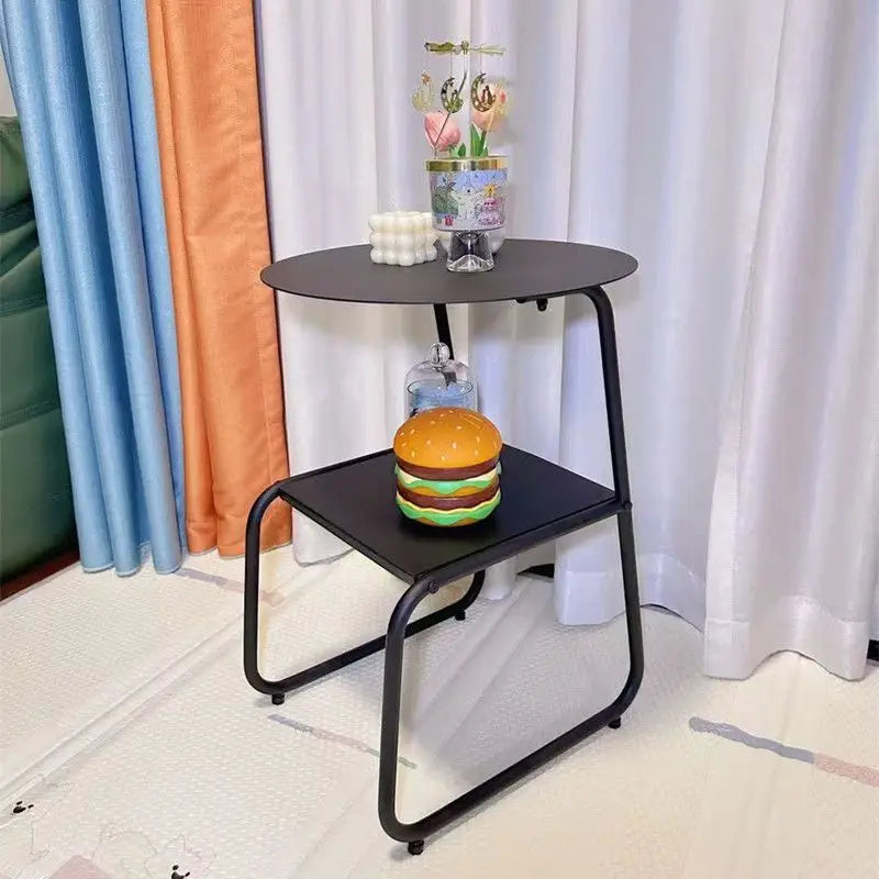 Side Table Mid-Century Metal Shelf Colorful Retro Contemporary Living Room Bedroom Office Home Furniture End Table Accent Gift