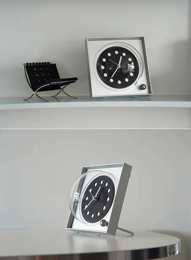 Wall Clock Desk Clock Square Bauhaus Industrial Mid-Century Nordic Retro Contemporary Living Room Office Bedroom Home Gift