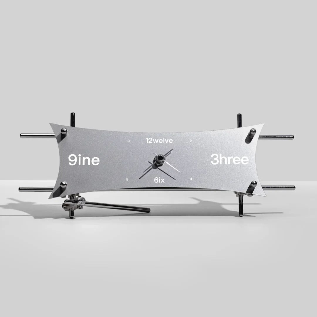 Wall Clock Desk Clock Optical Aluminum Axis Frame Industrial Contemporary Retro Office Living Room Bedroom Home Decor Gift