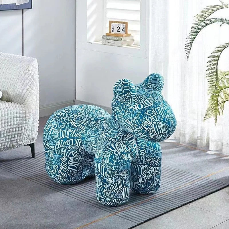 Accent Chair Stool Pony Pattern Design Lounge Chair Contemporary Furniture Bedroom Living Room Office Home Housewarming Gift