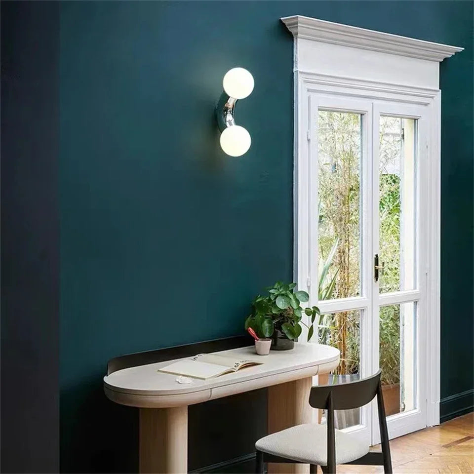 Wall Lamp Ceiling Light Chrome Ball Hotel Style Contemporary Fixture Bedroom Living Room Office Bathroom Home Decor Gift