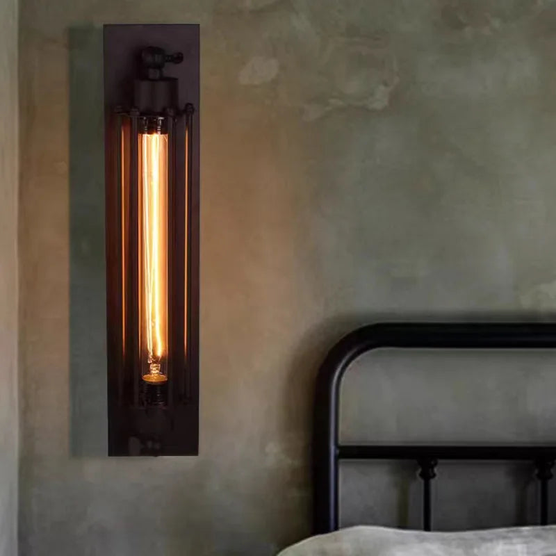 Wall Lamp Lantern Retro Industrial Vintage Fixture Light Bedroom Living Room Office Hallway Entryway Home Decor Gift Housewarming