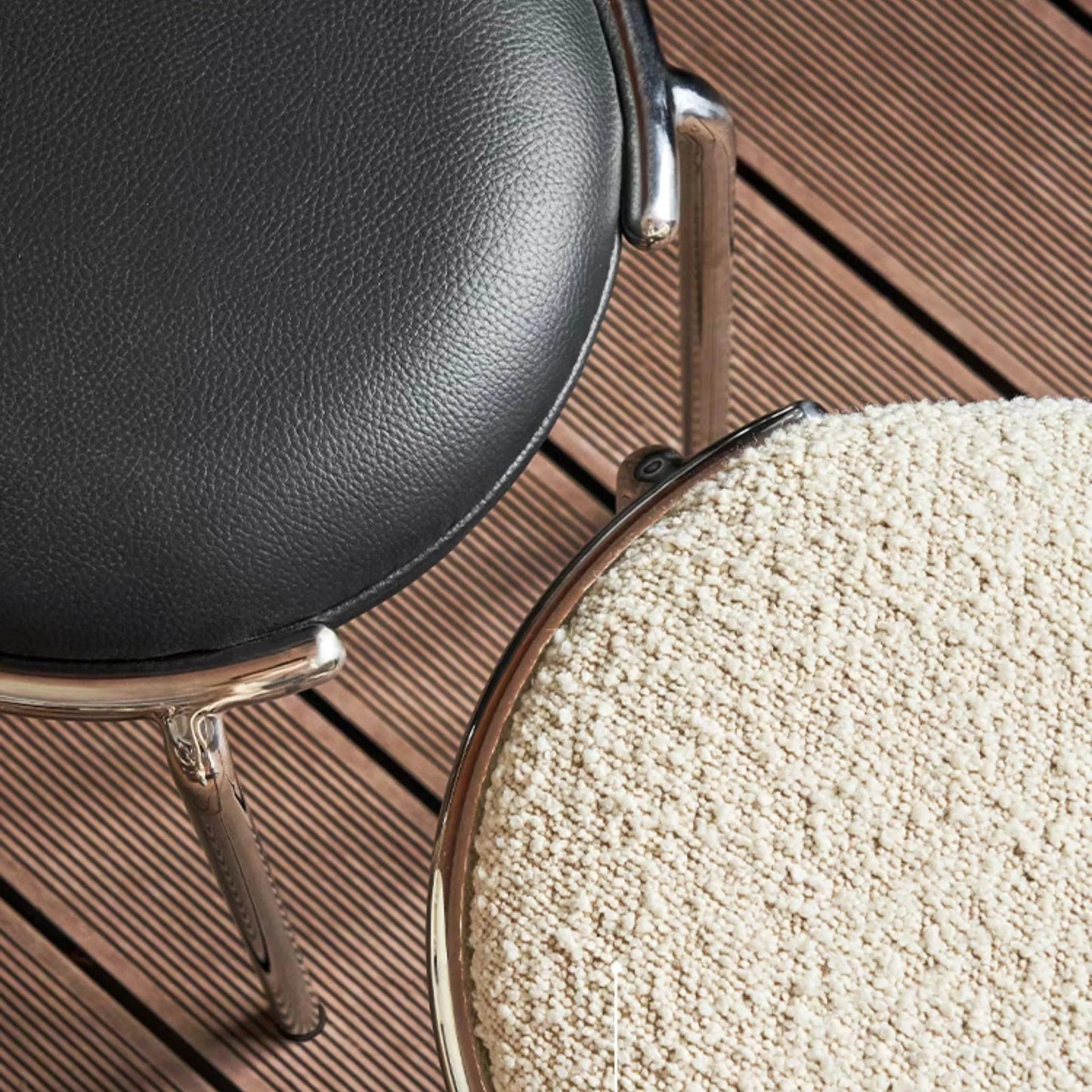 Round Stool Chair Stainless Steel Frame Contemporary Furniture Bedroom Living Room Office Kitchen Home Decor Accent Gift