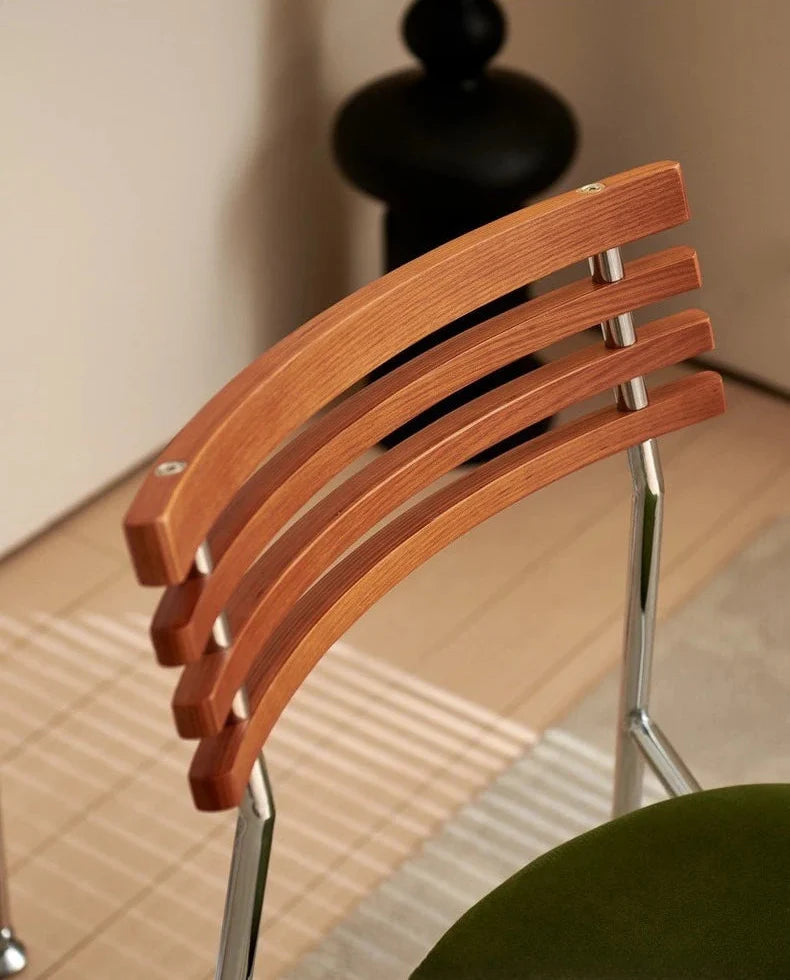 Dining Chair Wood Backrest MCM Mid-Century Nordic Contemporary Kitchen Office Living Room Home Furniture Housewarming Gift