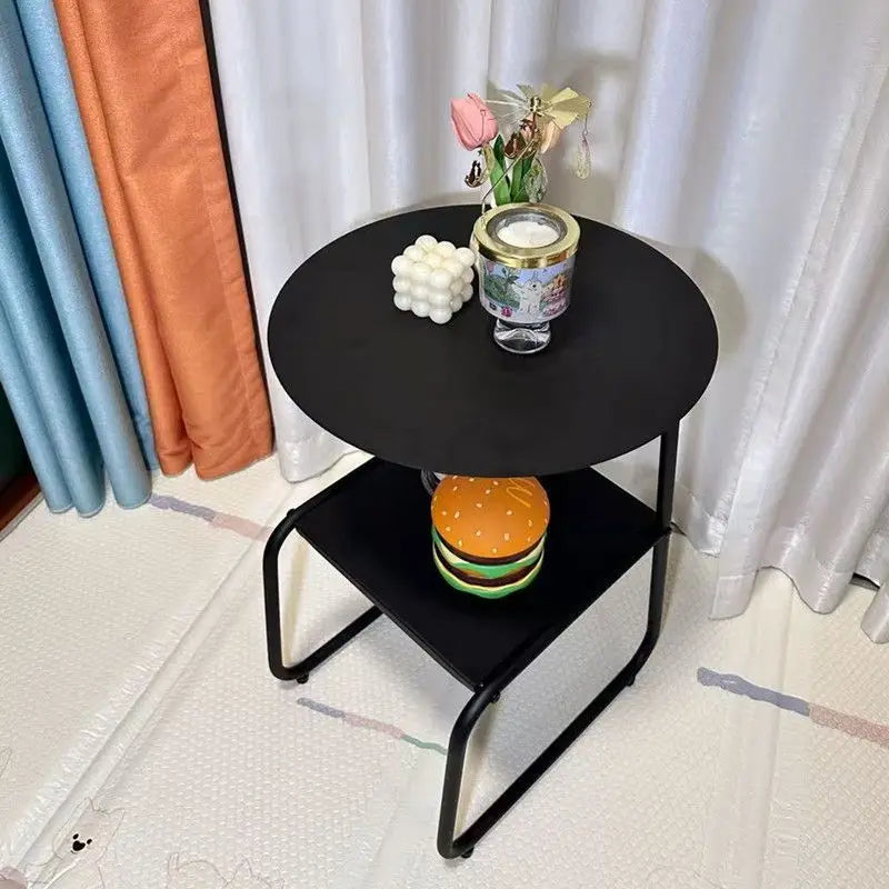 Side Table Mid-Century Metal Shelf Colorful Retro Contemporary Living Room Bedroom Office Home Furniture End Table Accent Gift