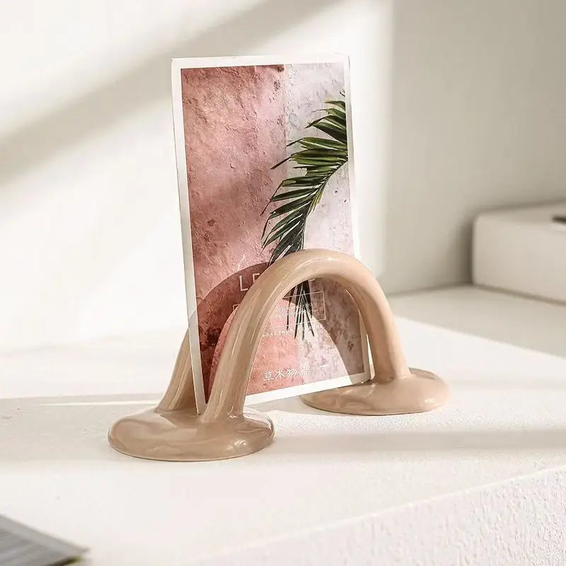 Magazine Rack Postcard Stand Holder Ceramic Retro Contemporary Desk Shelf Living Room Office Bedroom Home Organizer Gift