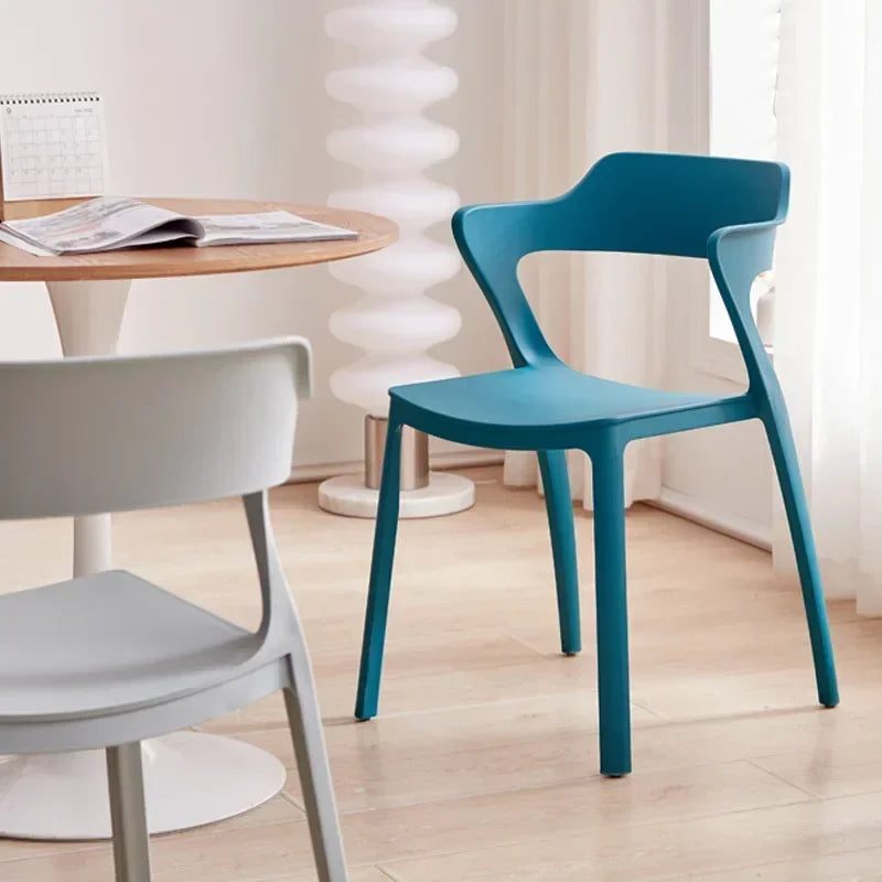 Dining Chair One-Piece Recycled PP Plastic Nordic Minimalist Colorful Kitchen Office Living Room Home Furniture Gift Kitchen