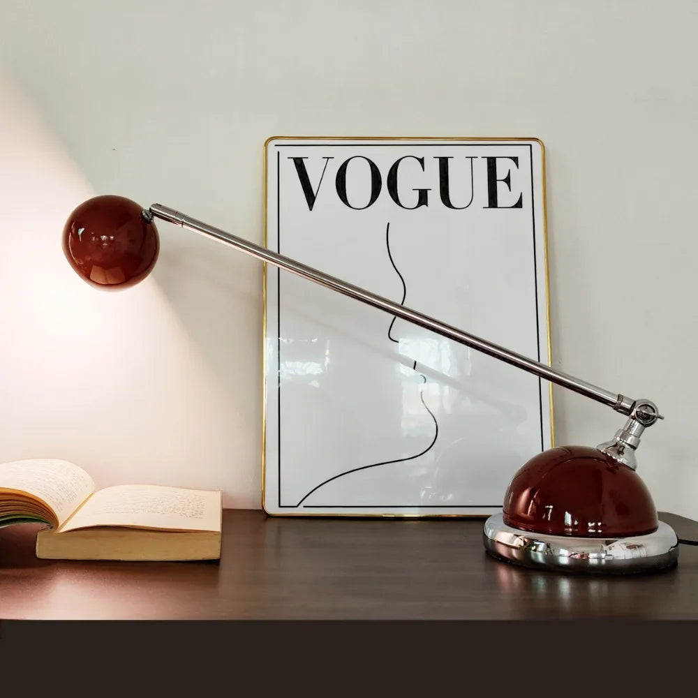 Table Lamp Rotating Ball Minimalist Retro Contemporary Mid-Century Dimmable Bedroom Living Room Office Shelf Home Decor Gift