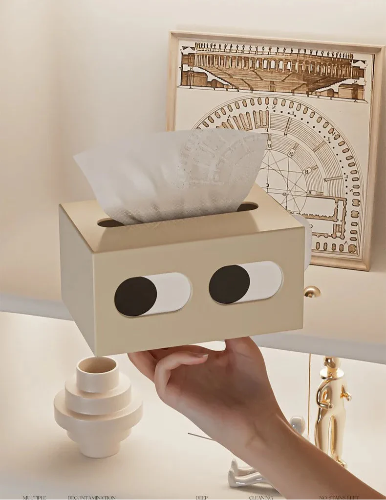 Tissue Holder Face Humor Retro Novelty Funny Game Room Desk Office Shelf Home Contemporary Unique Housewarming Decor Gift