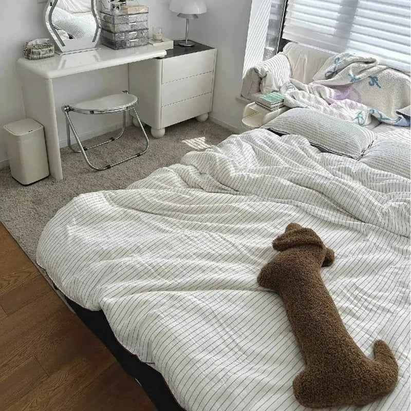 Pillow Plush Dachshund Dog Lounge Humor Nordic Novelty Funny Bedroom Sofa Living Room Couch Home Decor Kids Gift Housewarming