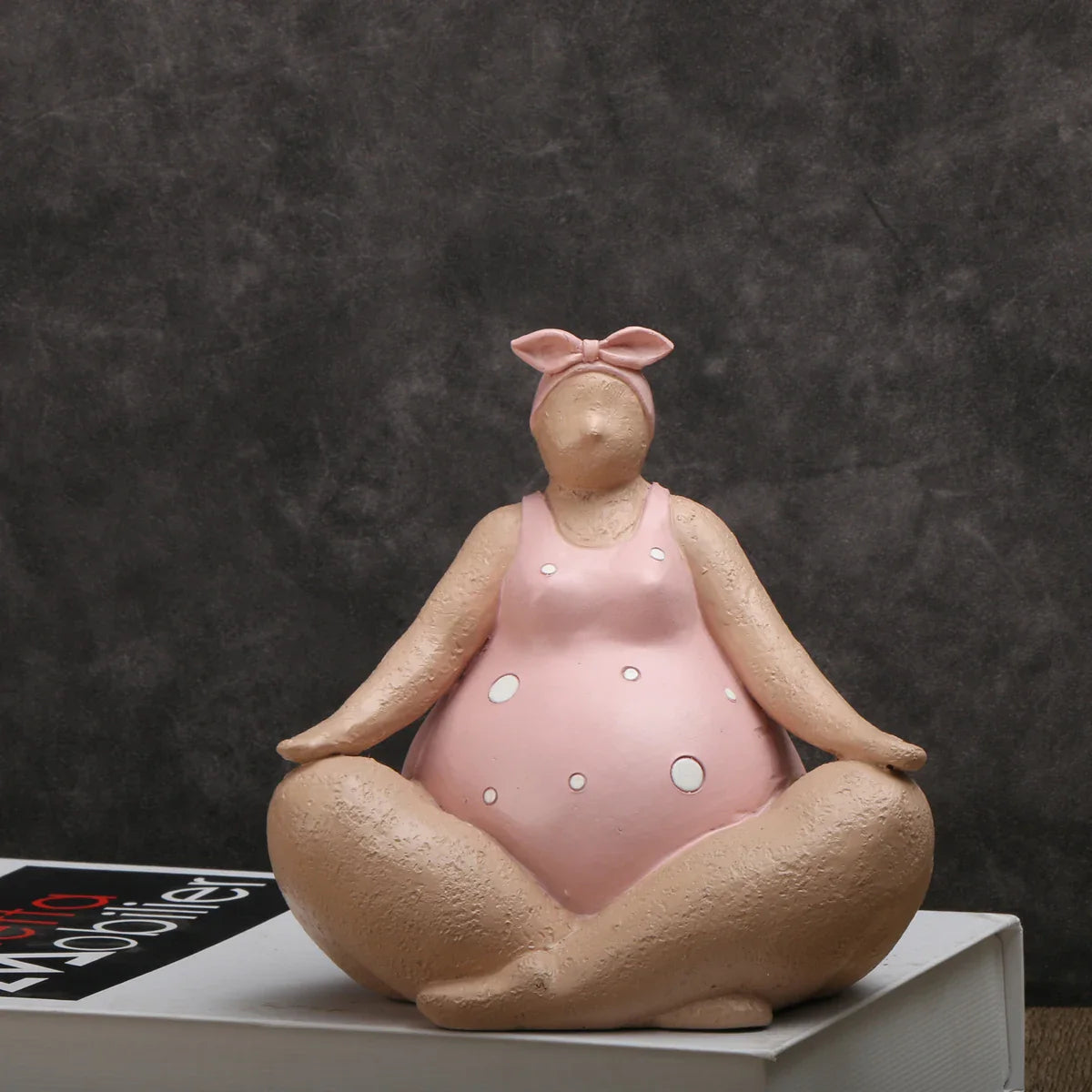 Sculpture Ornament Yoga Fat Lady Ceramic Humor Novelty Funny Shelf Desk Office Living Room Home Decor Unique Gift Housewarming