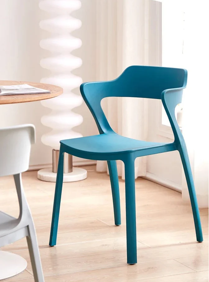 Dining Chair One-Piece Recycled PP Plastic Nordic Minimalist Colorful Kitchen Office Living Room Home Furniture Gift Kitchen