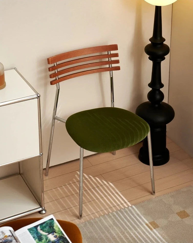 Dining Chair Wood Backrest MCM Mid-Century Nordic Contemporary Kitchen Office Living Room Home Furniture Housewarming Gift