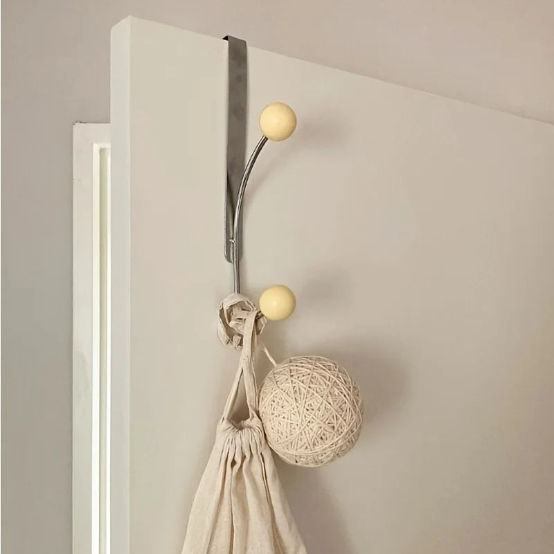 Door Hook Wall Hook Metal Ball Retro Mid-Century Nordic Hanger Rack Bedroom Entryway Hallway Living Room Home Decor Gift