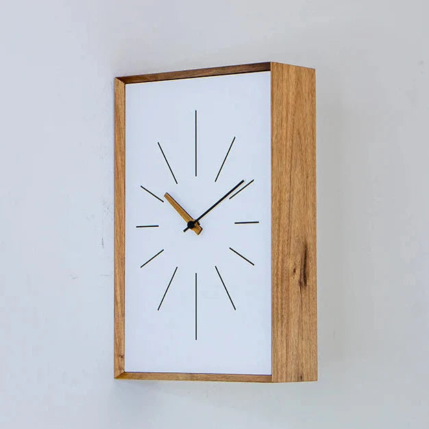 Wall Clock Table Clock Acacia Wood Japanese Vintage Wabi-Sabi Japandi Retro Living Room Bedroom Kitchen Office Home Decor Gift