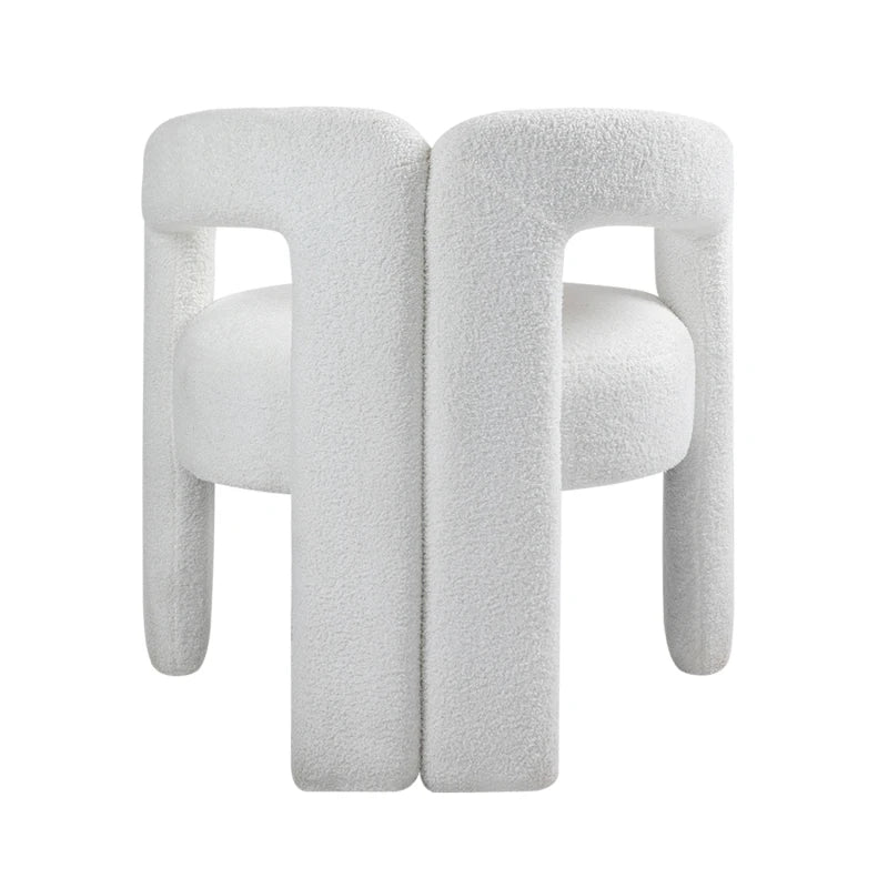 Lounge Chair Open Back Teddy Fabric Contemporary Couch Furniture Kitchen Living Room Bedroom Reading Home Furniture Gift