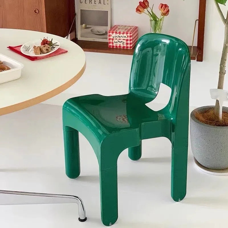 Dining Chair ABS Modular Colorful Contemporary Nordic Retro Kitchen Office Living Room Home Furniture Housewarming Gift Dining