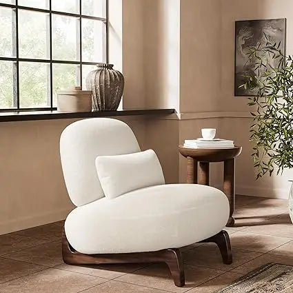 Lounge Chair Accent Chair Boucle Tilt Back Cloud Contemporary Mid-Century Couch Furniture Living Room Bedroom Reading Gift