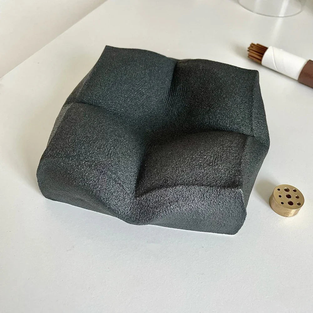 Incense Holder Burner Ceramic Cushion Pillow Minimalist Japandi Wabi-Sabi Shelf Desk Home Office Aromatherapy Decor Gift