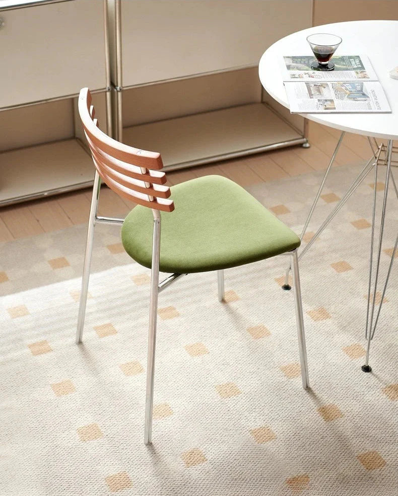 Dining Chair Wood Backrest MCM Mid-Century Nordic Contemporary Kitchen Office Living Room Home Furniture Housewarming Gift