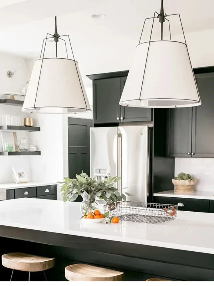Pendant Ceiling Light Vintage Cloth Fabric Contemporary Hanging Lamp Living Room Bedroom Dining Kitchen Office Home Gift