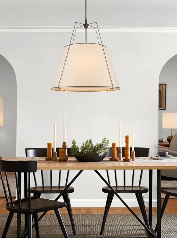 Pendant Ceiling Light Vintage Cloth Fabric Contemporary Hanging Lamp Living Room Bedroom Dining Kitchen Office Home Gift