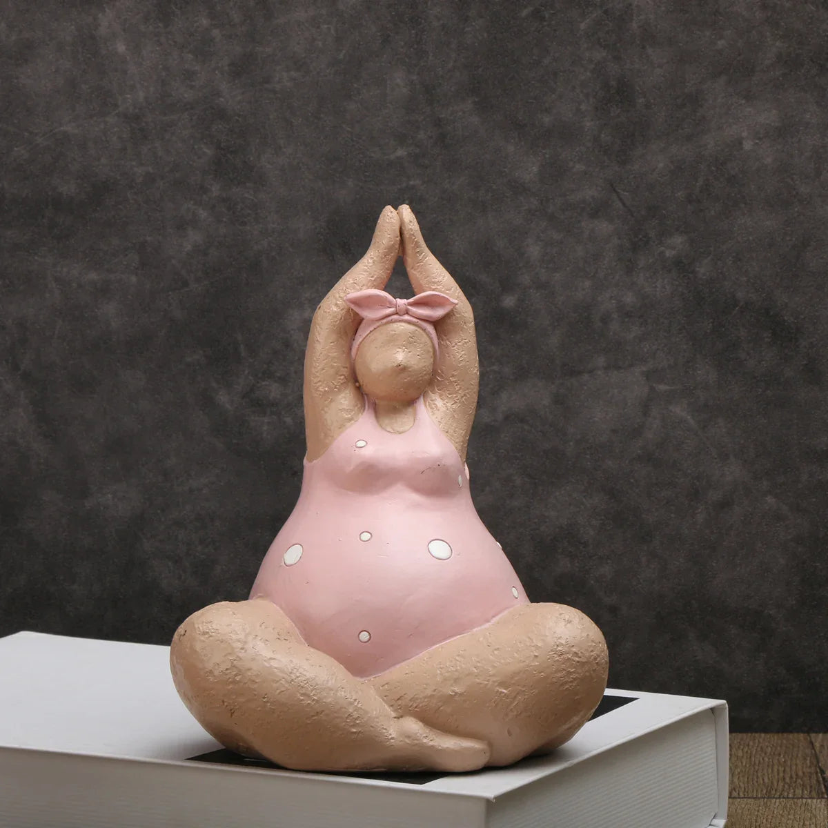 Sculpture Ornament Yoga Fat Lady Ceramic Humor Novelty Funny Shelf Desk Office Living Room Home Decor Unique Gift Housewarming