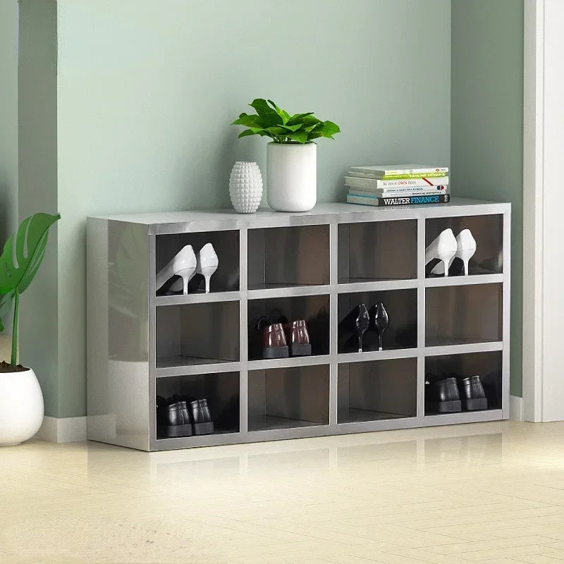 TV Stand Cabinet Stainless Steel Industrial Multi-Purpose Storage Organizer Furniture Living Room Office Home Decor Gift