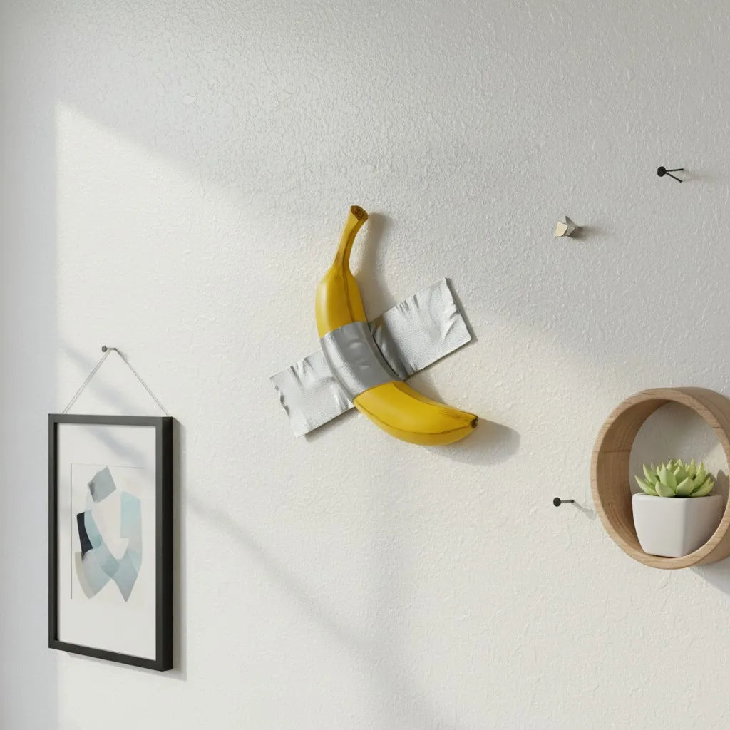 Wall Decor Banana Duck Tape Artistic Humor Contemporary Kid's Room Living Room Bedroom Office Home Decor Novelty Unique Gift