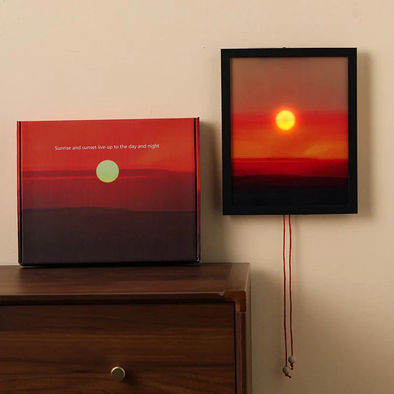 Wall Lamp Rising Falling Sun Interactive Light Novelty Humor Bedroom Living Room Office Home Decor Unique Housewarming Gift